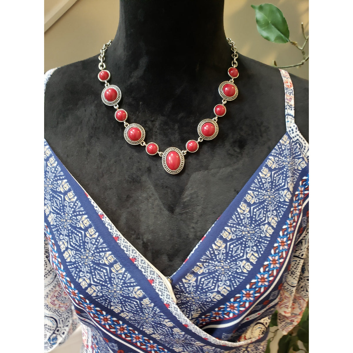 Maurices Dress Women Size X-L Blue Pink Boho Cold Shoulder Wrap Belted