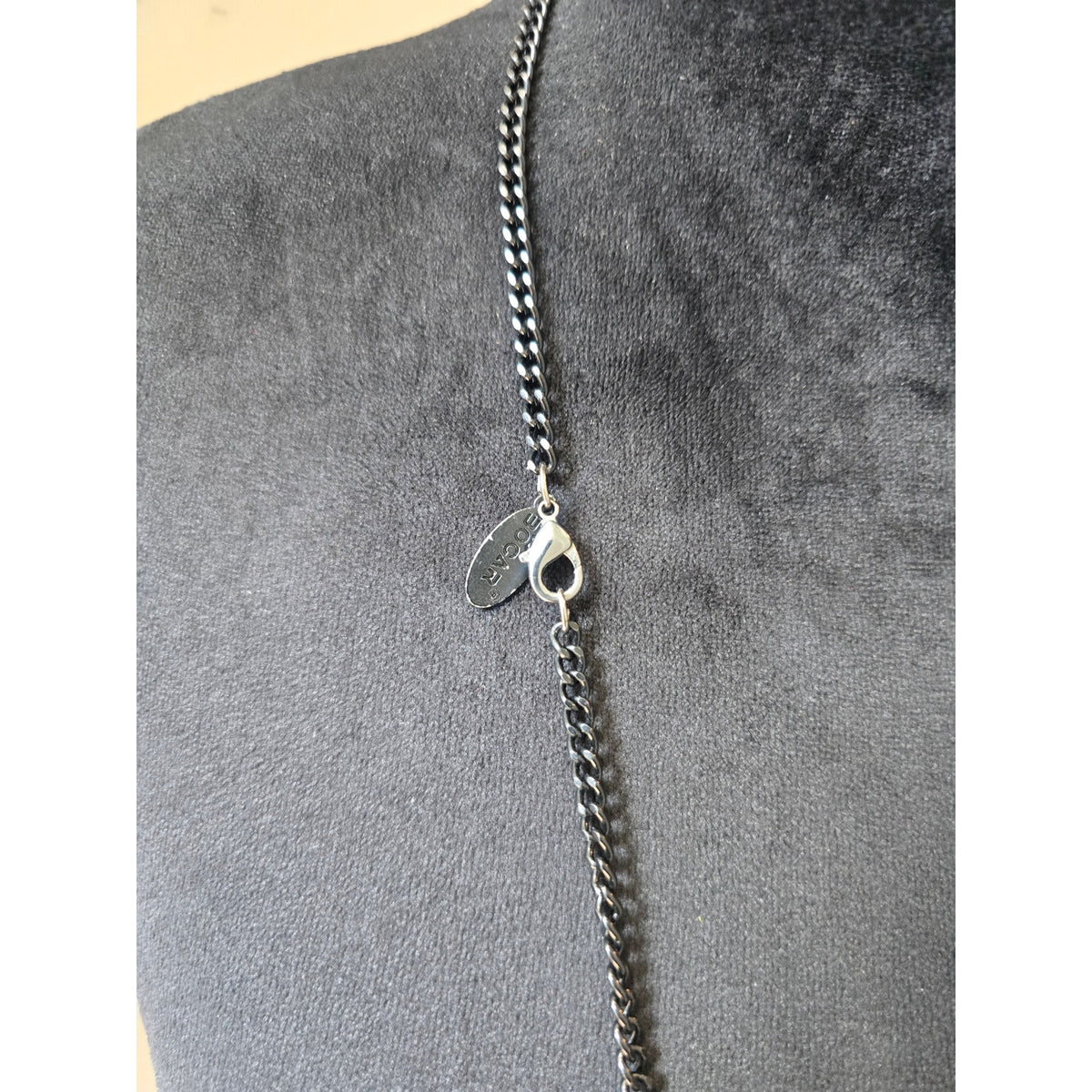 Bocar Black Cream Multi Strand Beaded Long Statement Necklace