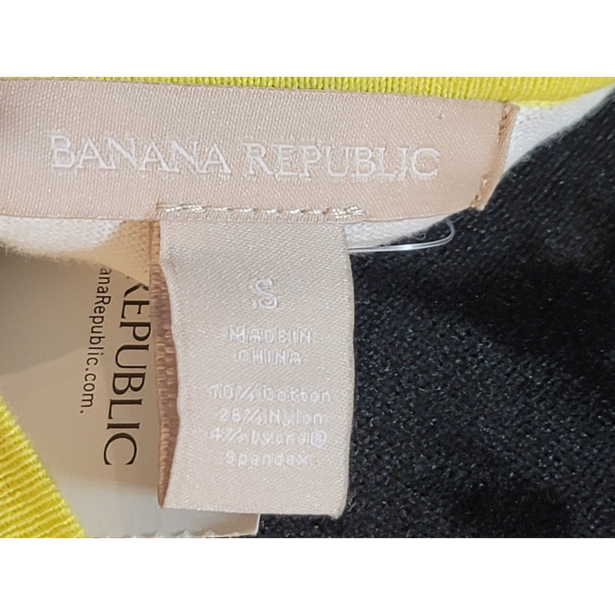 Banana Republic Tank Top Women's Small Blue/Yellow Comfort Round Neck Sleeveless