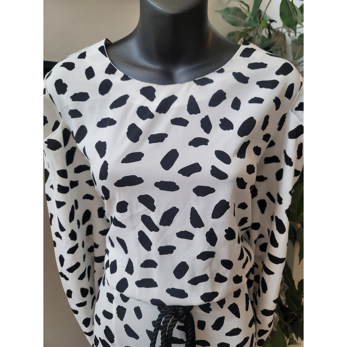 Pretty Little Thing Midi Dress Women's Size 14 Black White 100% Polyester