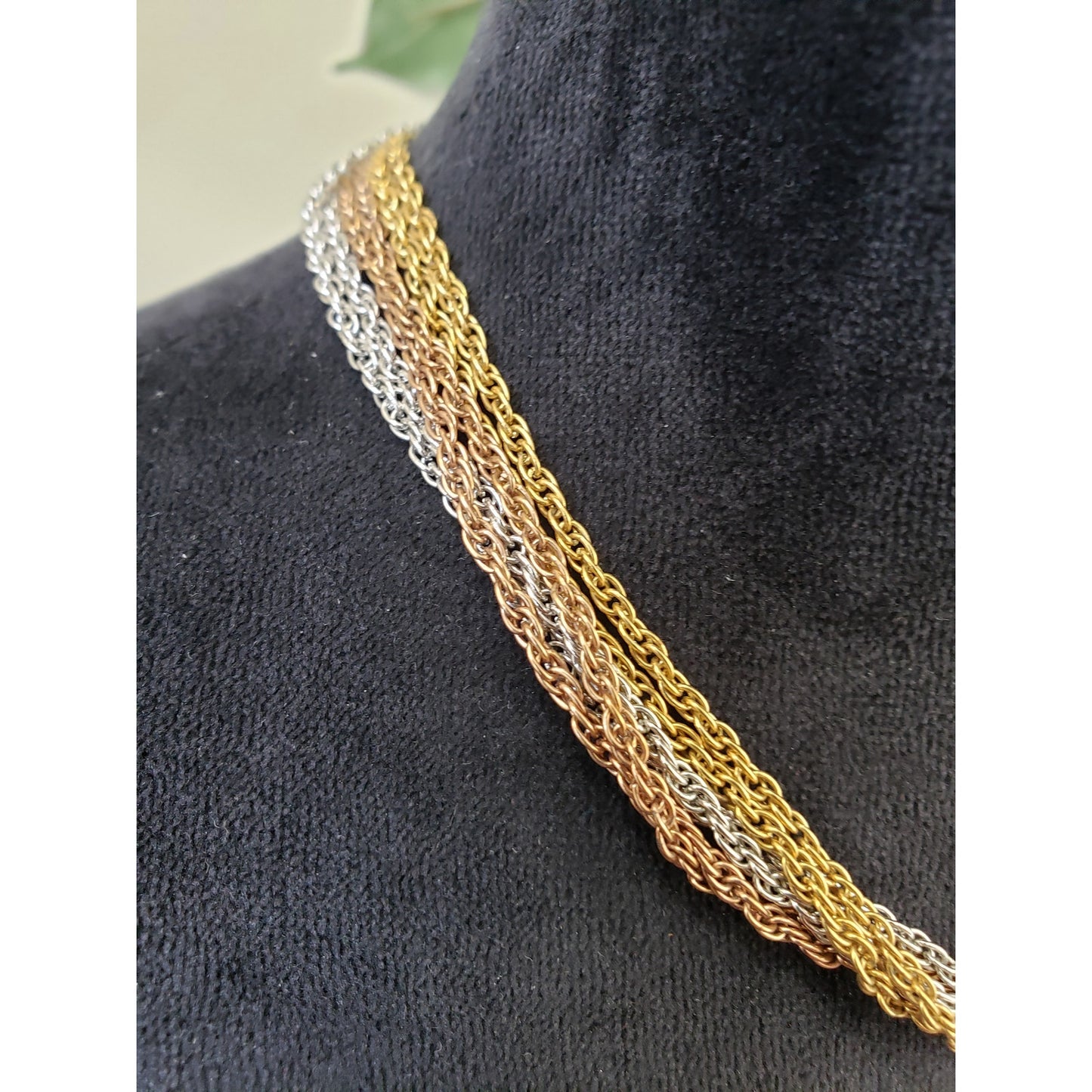 Womens Fashion Gold Copper Silver Tone Rope Chains Necklace Jewelry w/ Box Clasp