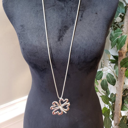 Women's Gold Tone Rhinestone Alloy Irregular Flower Snake Chain Pendant Necklace