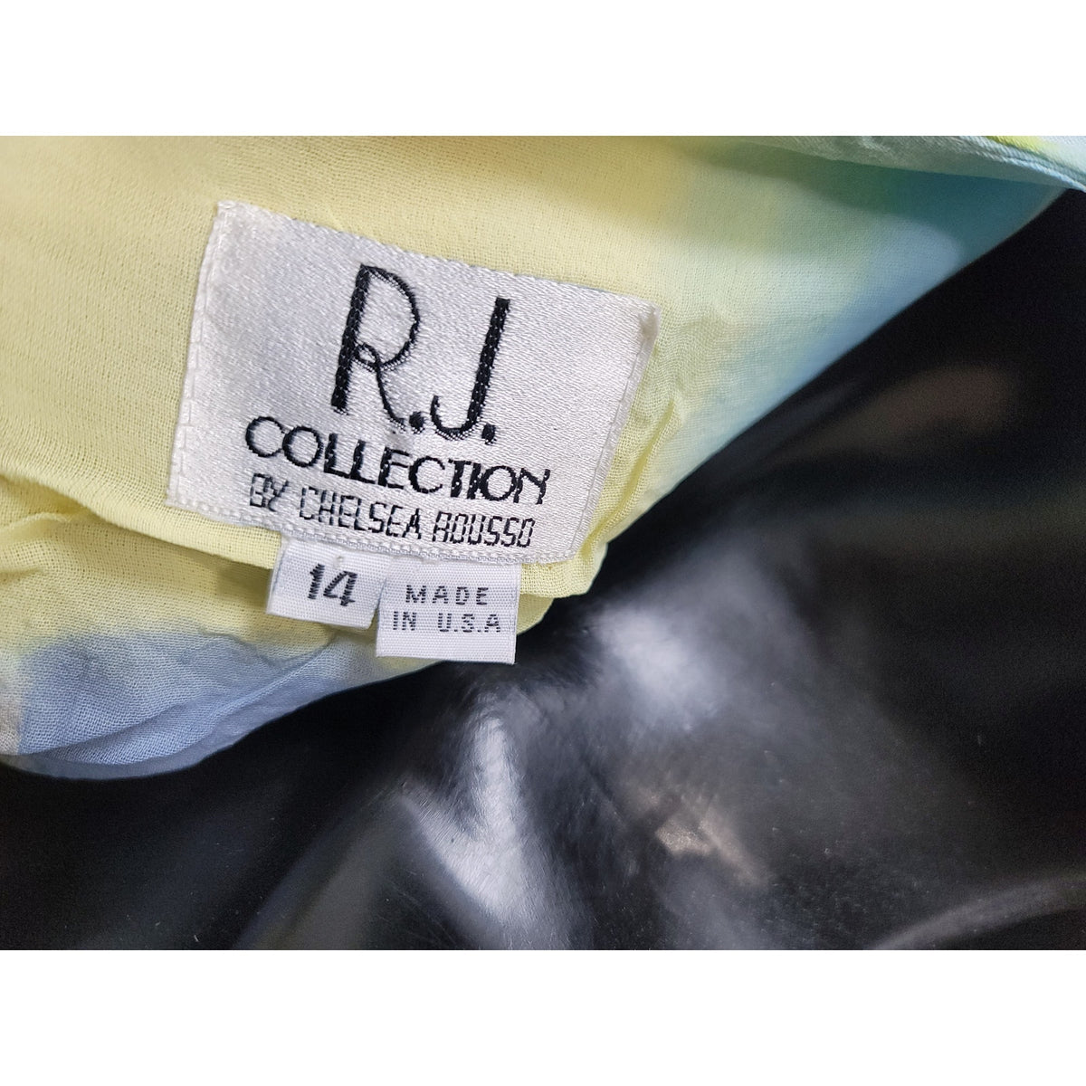 RJ Collection Dress Womens 14 Multicolor Sleeveless Long USA Made Floral