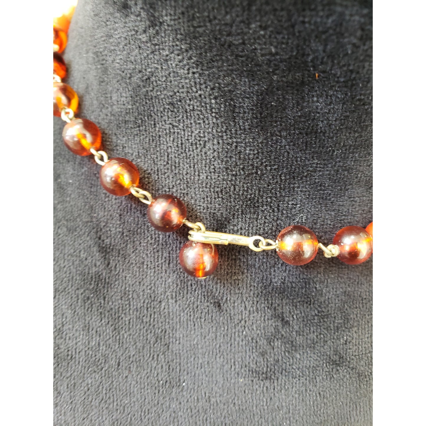 Women's Fashion Multi-Color Smooth Round Stone Collar Necklace with Hook & Eye