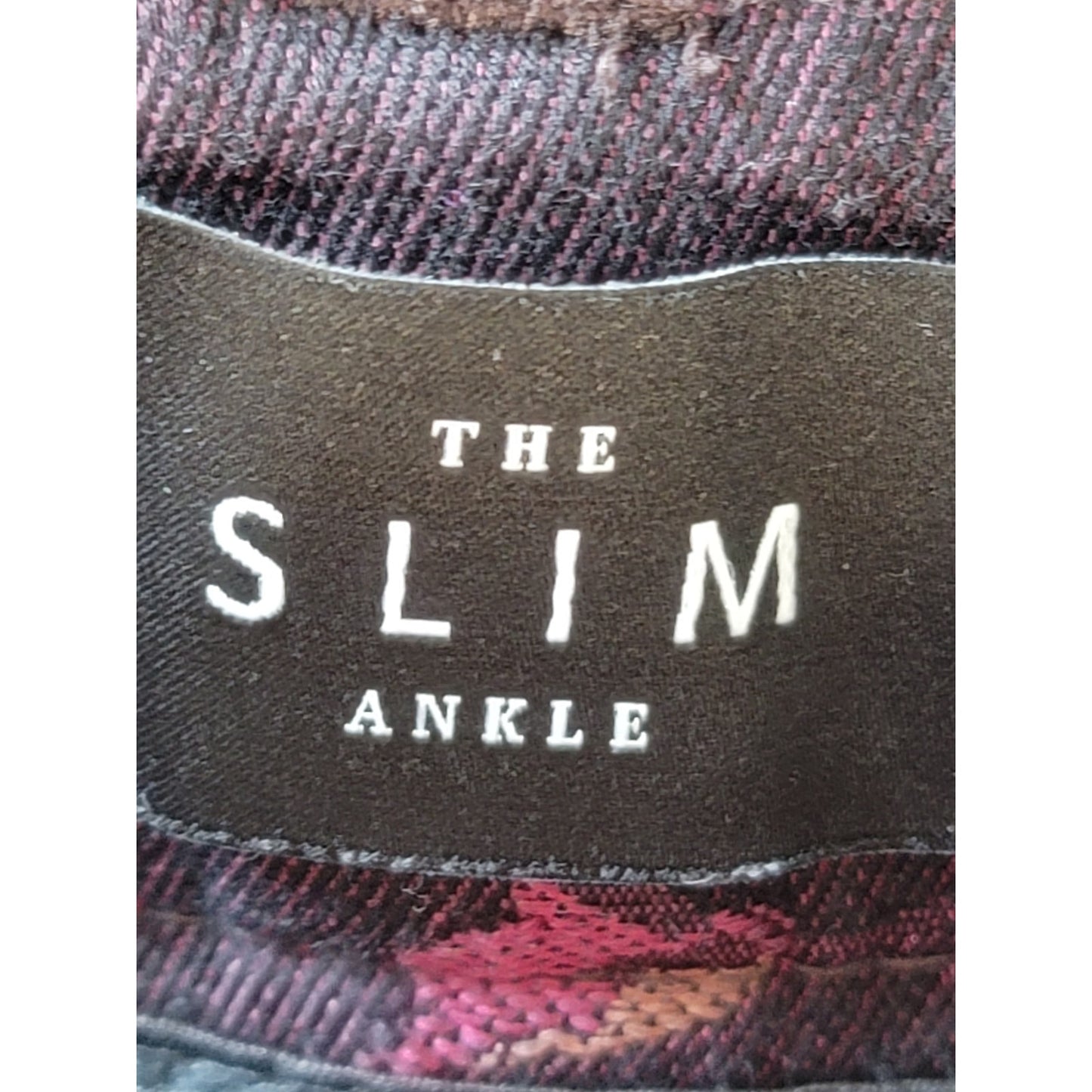 White House Black Market Pants Women's 8 Burgundy Floral Slim Ankle Stretch