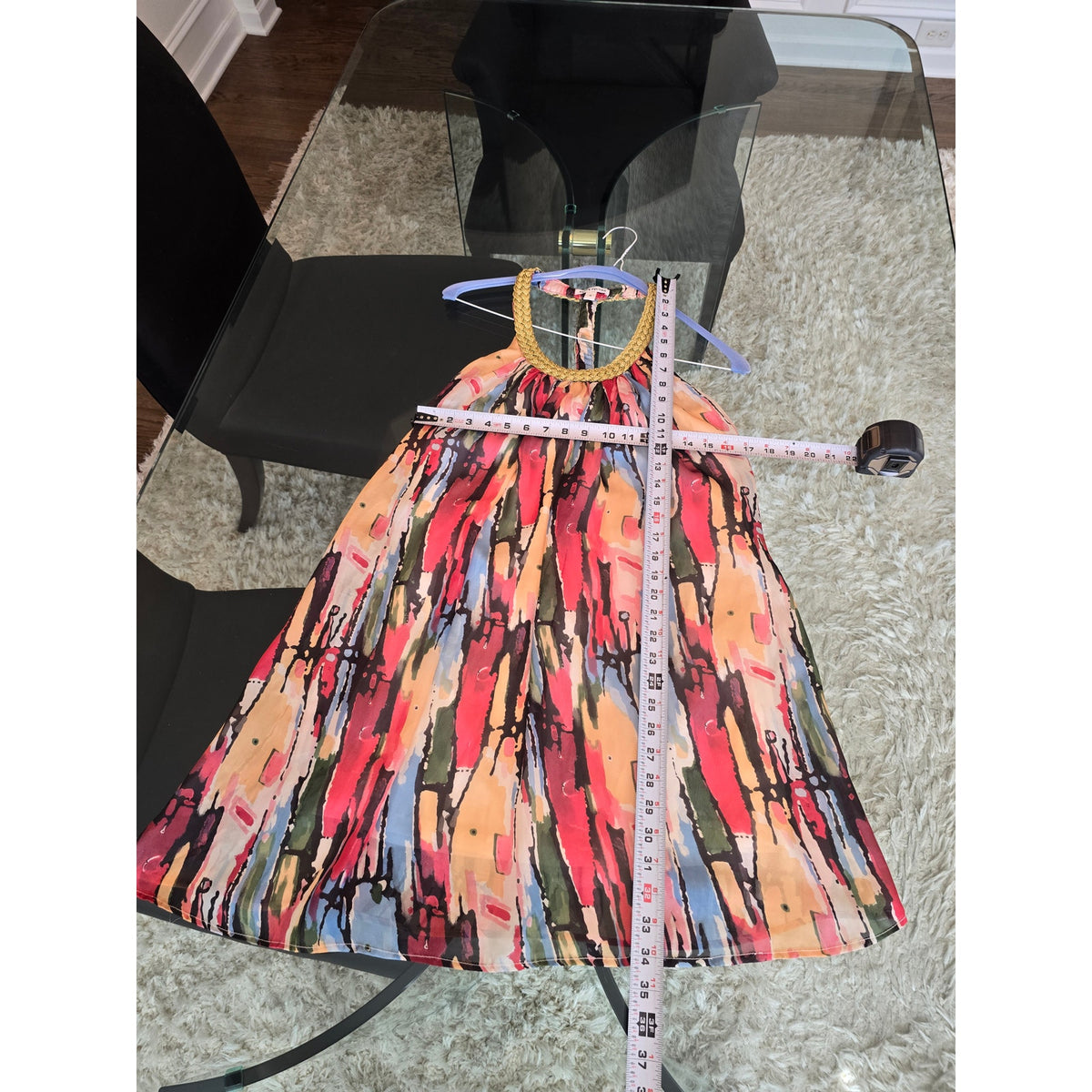 Peppe Peluso Shift Dress Women's Chest Size 34 Geometric Braided Rope T-Back