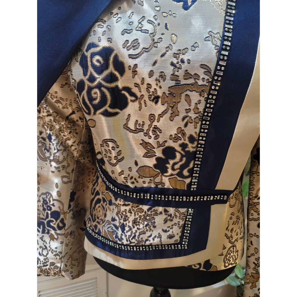 Especially Yours Dressy Jacket Women's Size 18 Multicolor Rhinestone Fully Lined