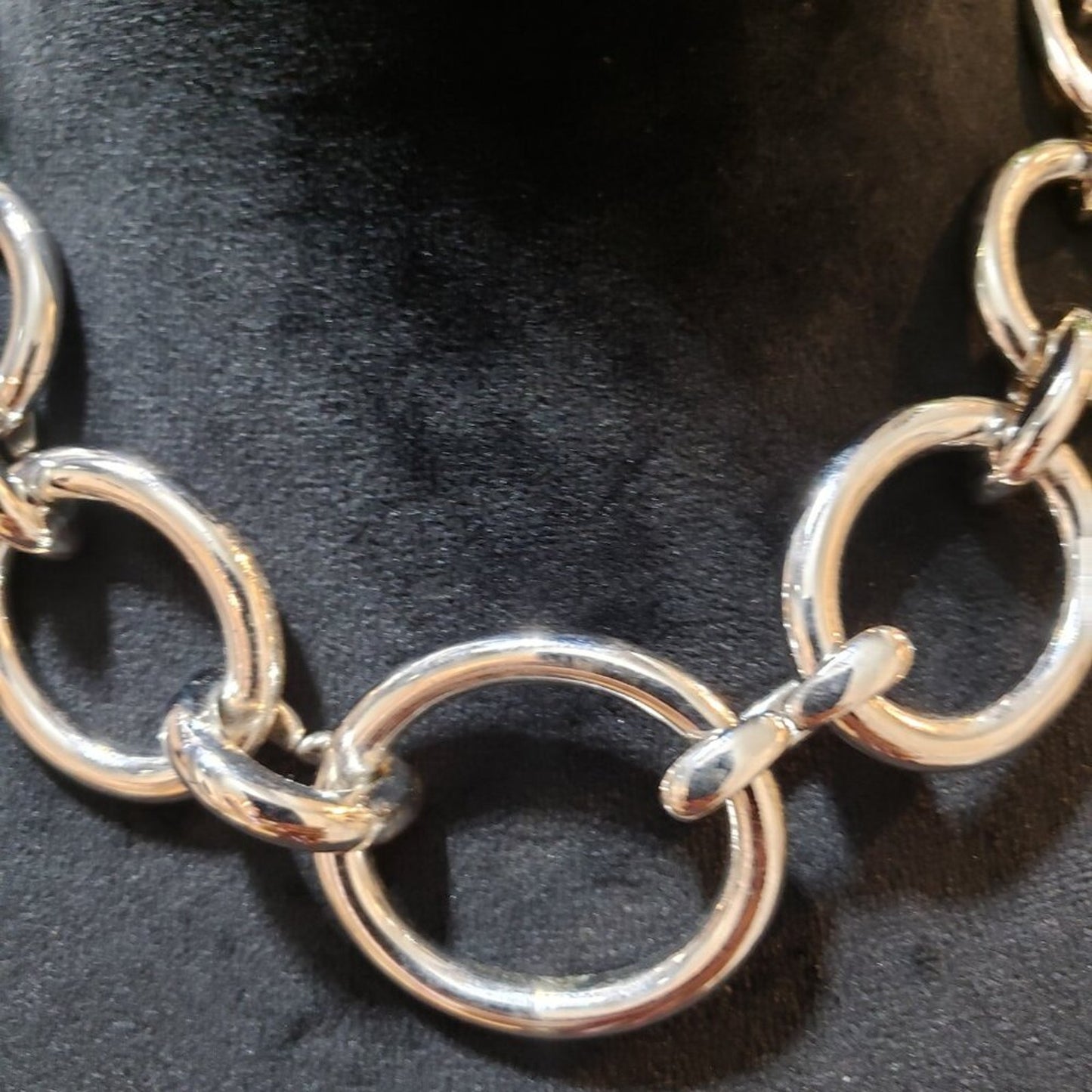 Womens Fashion Silver Twisted Link Chain Necklace Jewelry with Lobster Clasp