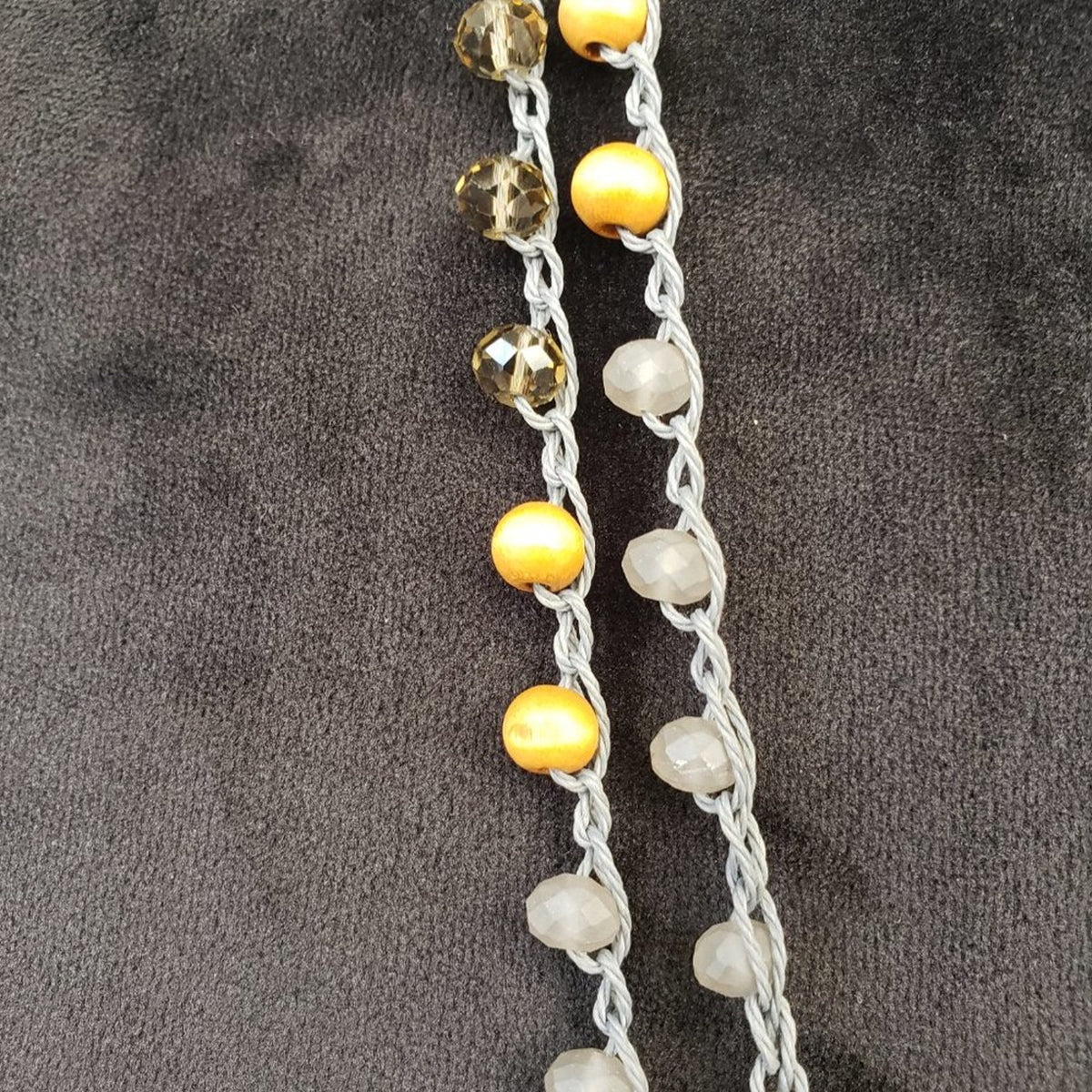 Womens Fashion Multicolor Amber Crystel Beaded Single or Double Layered Necklace