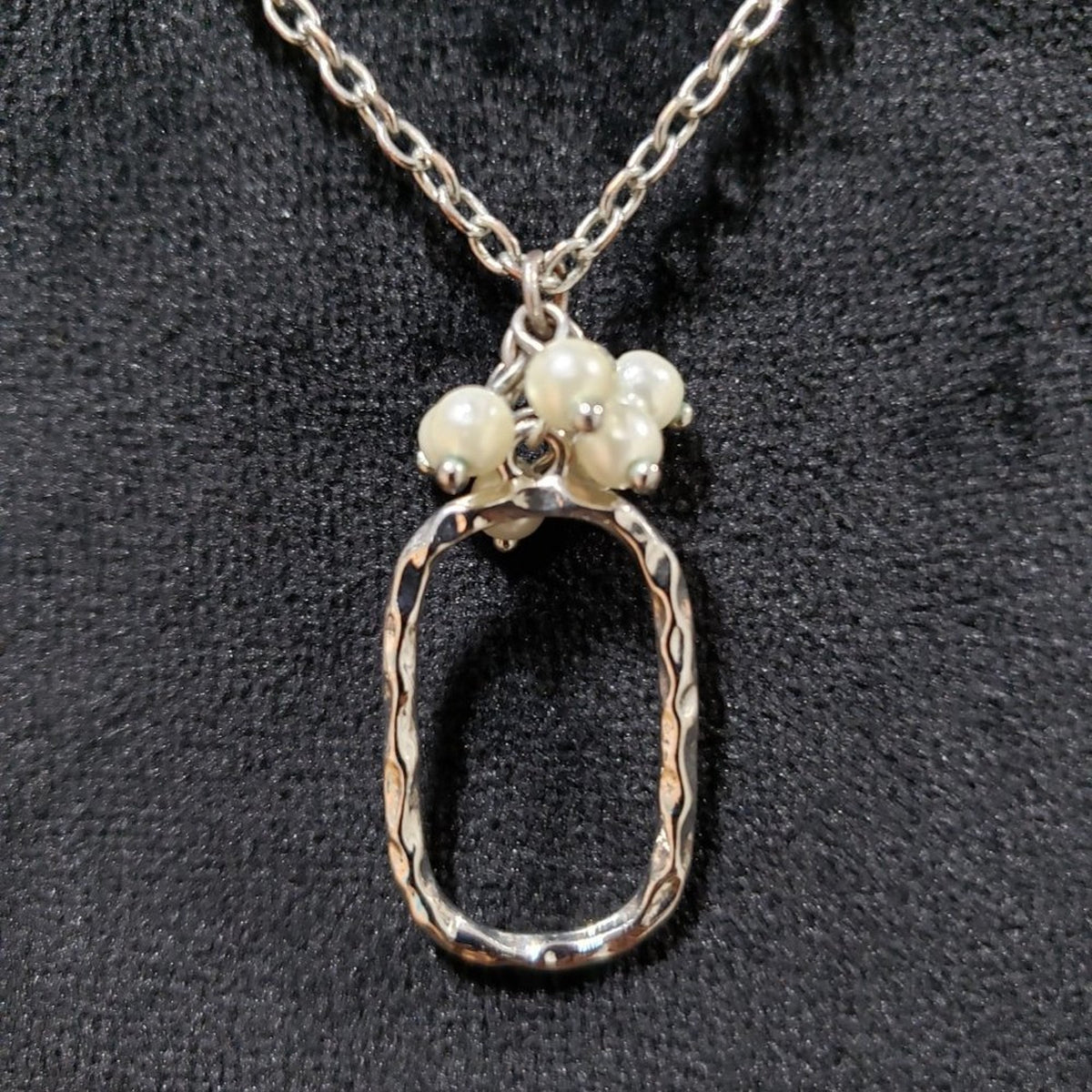 Fashion Silver Link Chain Square Pendant Collar Necklace with Lobster Clasp