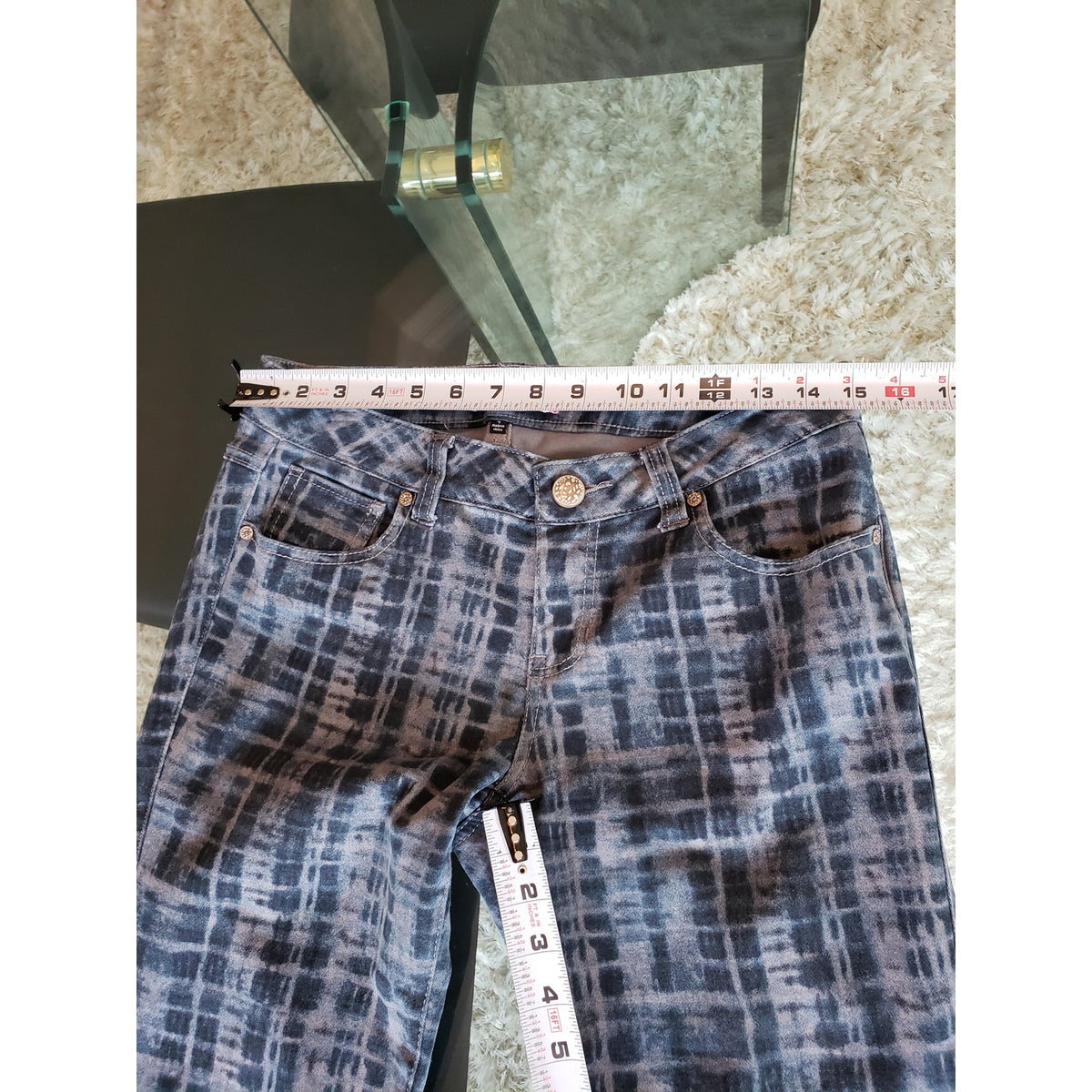 Cabi Jeans Womens Size 4 Blue Denim Cotton Regular Fit Flat Front Straight Leg