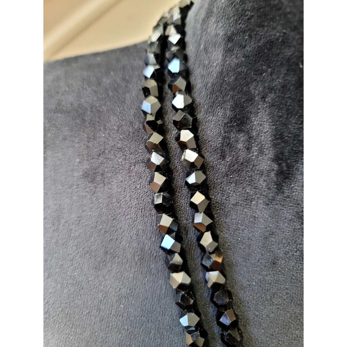 Black Beaded Elephant Pendant Necklace Turquoise Crystal Multi-Strand Statement