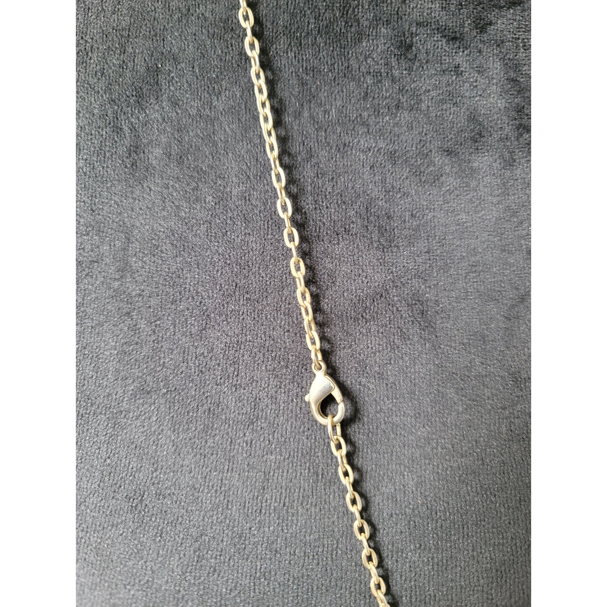 Women's Gold Chain Necklace With Turquoise And Crystal Stones Lobster Clasp Lock