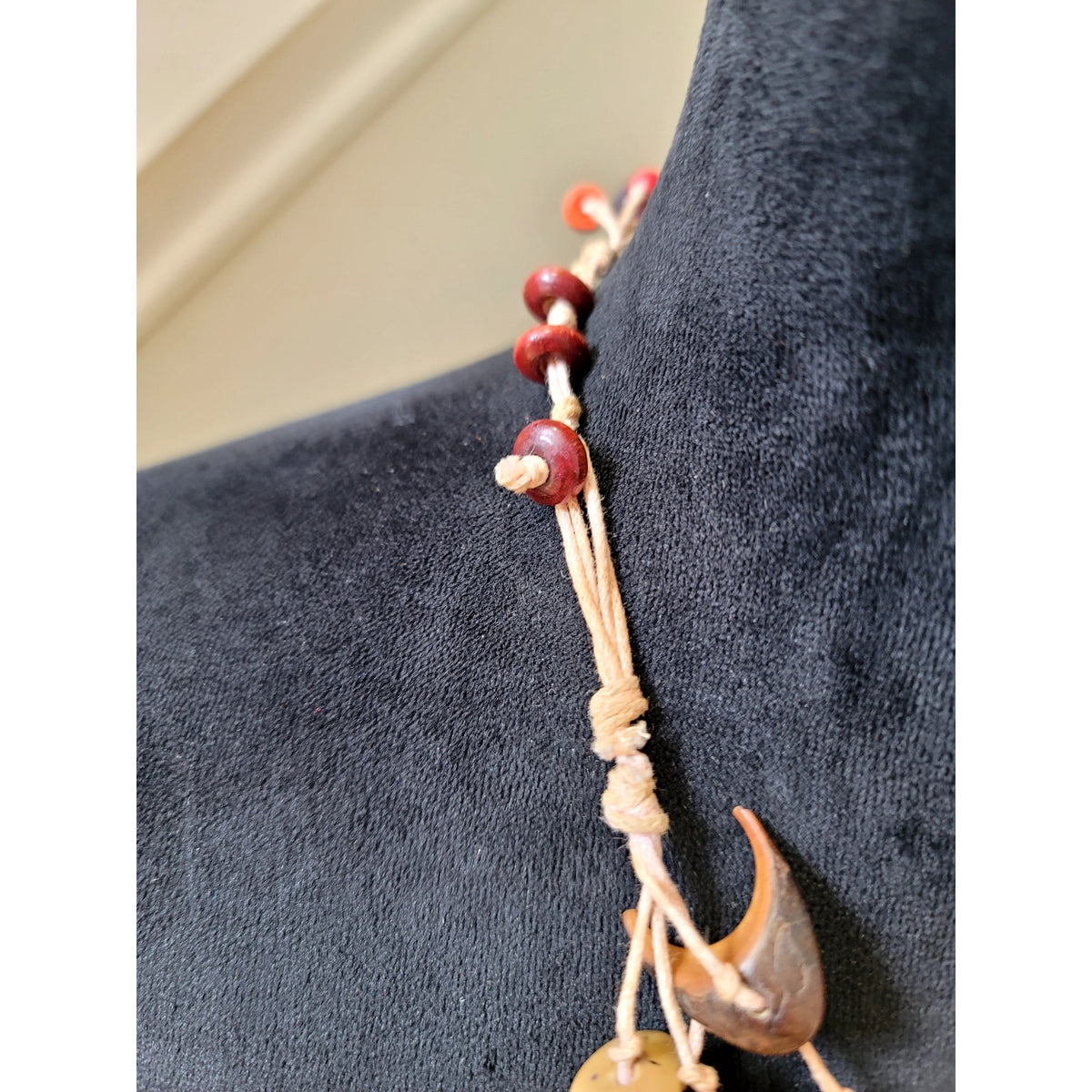 Colorful Tribal Beaded Tassel Pendant Necklace Boho Ethnic Statement Jewelry