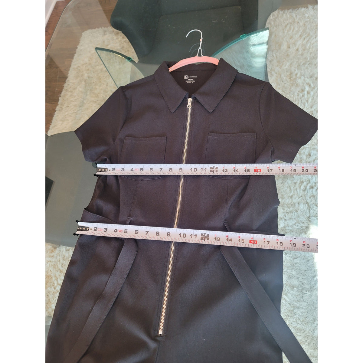 No Boundaries Jumpsuit Women’s Size XXL Black Short Sleeves Front Pockets