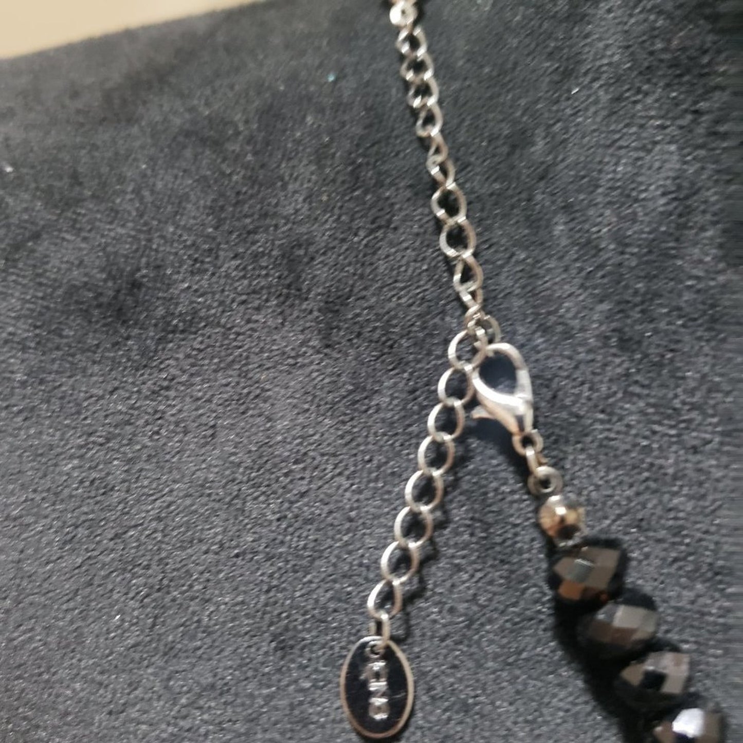 Icing Black Single Strand Round Beads Statement Necklace with Lobster Clasp