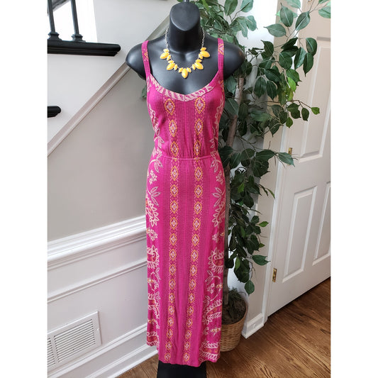 Sonoma Long Maxi Dress Women's Size Medium Purple Strap Round Neck Sleeveless