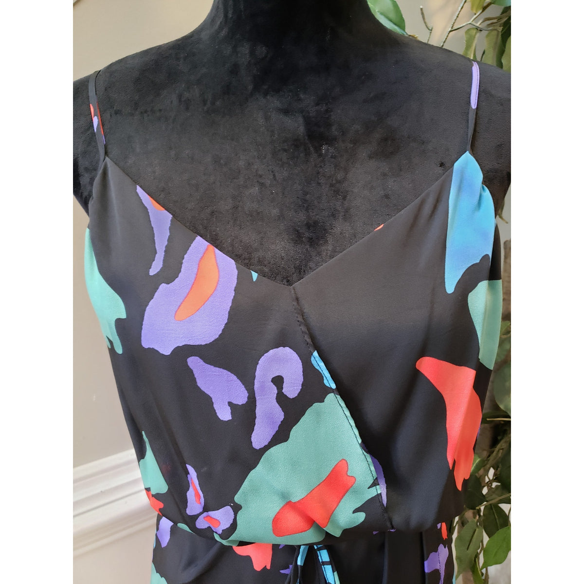 Cato Dress Women's 10 Black Multicolor Abstract Print Sleeveless Party Casual