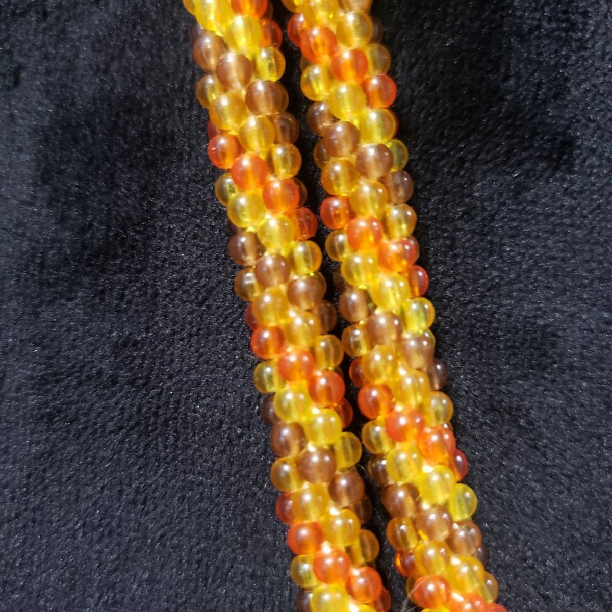 Women Fashion Elegant Double Strand Multicolor Tiny Glass Beaded Necklace