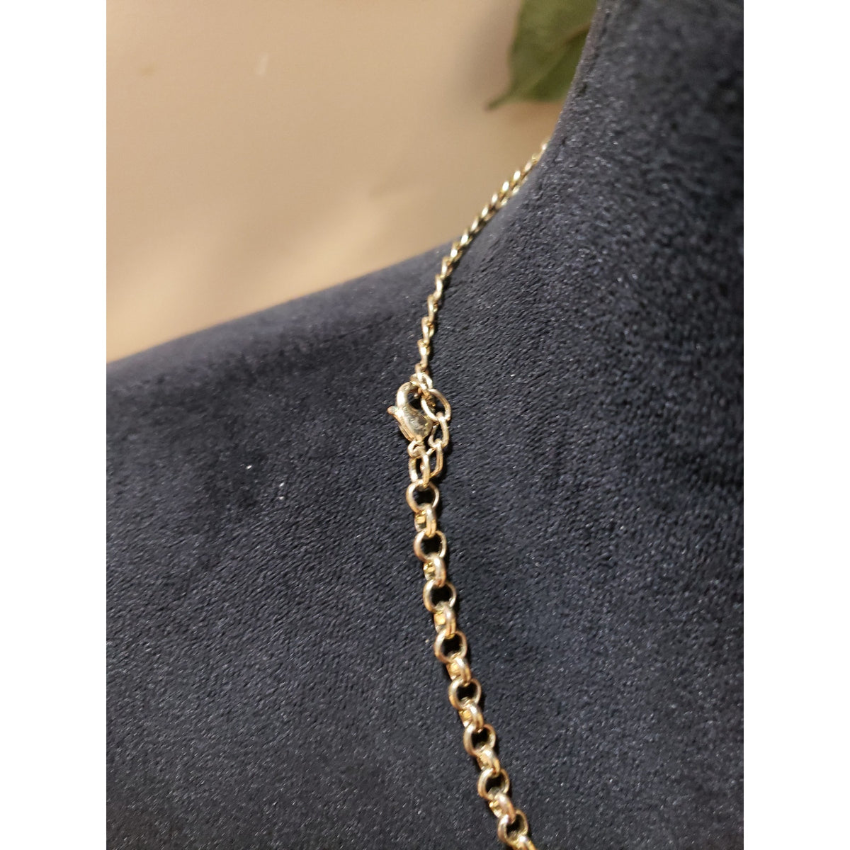 Womens Gold Tone Faceted Black Bead Statement Necklace with Lobster Clasp