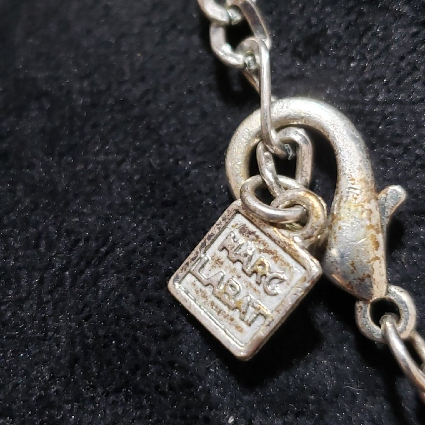 Harc Larat Womens Fashion Chunky Silvertone Filigree Charm Necklace with Lobster