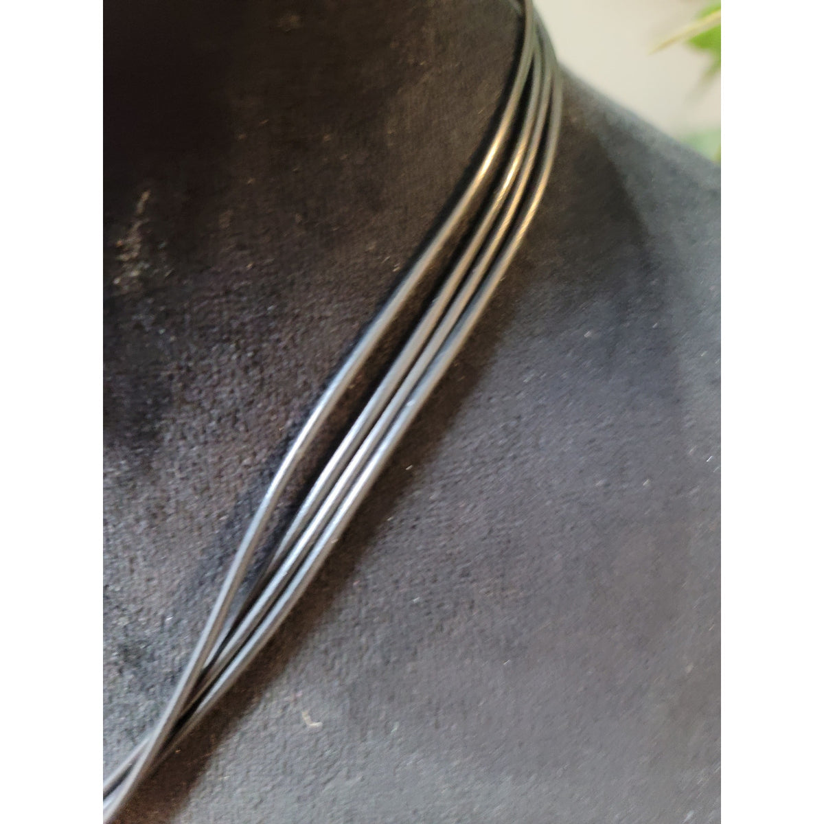 Women's Spiral Pendant Necklace with Bronze Disc and Black Leather Cord
