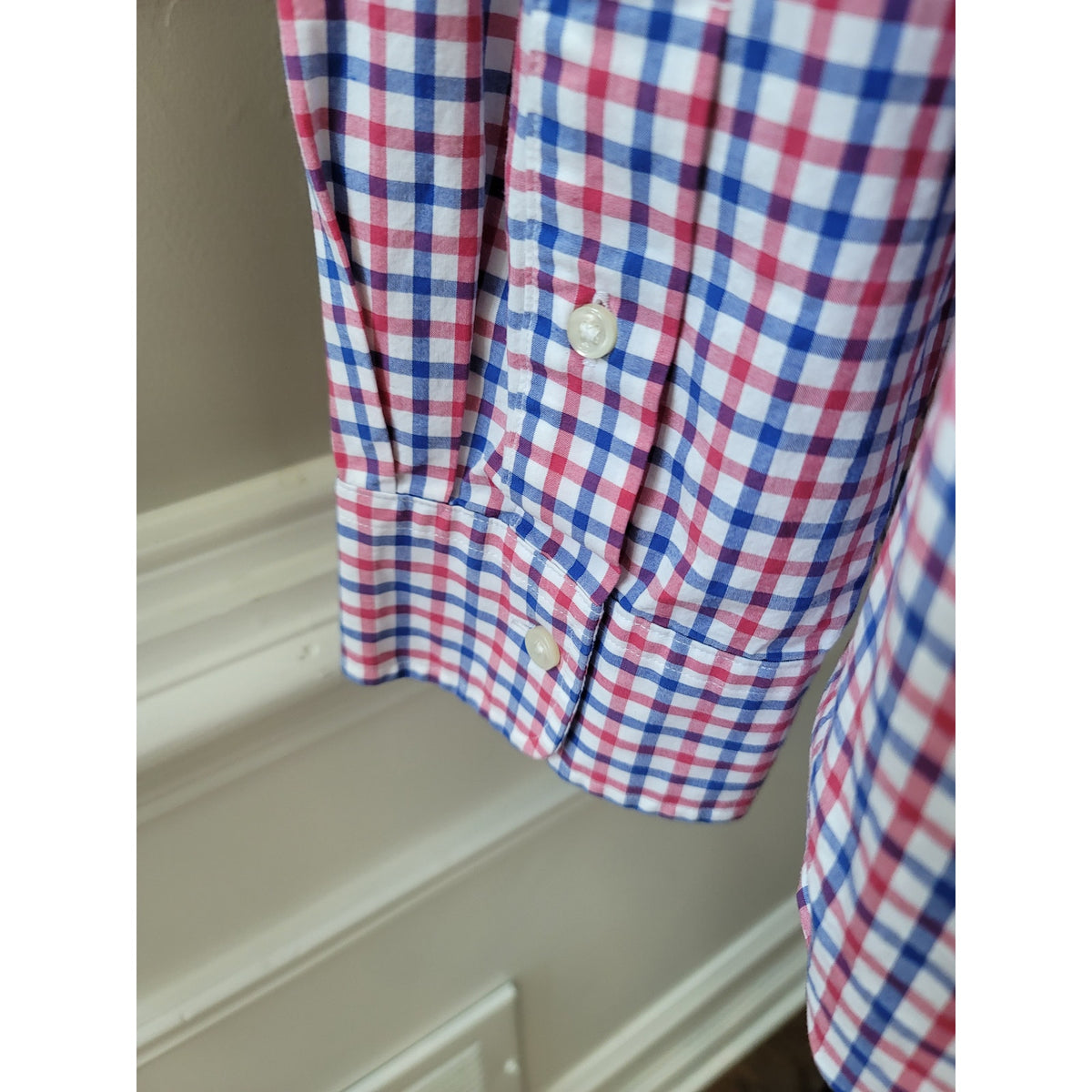 Polo Ralph Lauren Button-Down Shirt Men's XXL Red Blue Cotton Blend Checked