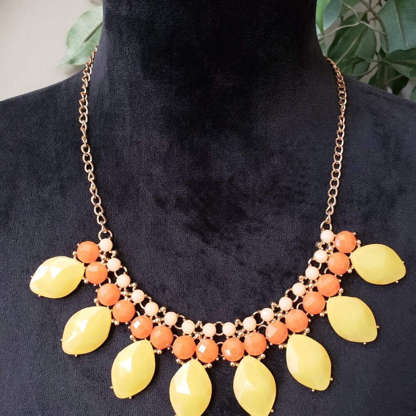 Womens Multicolor Rhinestone Statement Necklace Jewelry with Lobster Clasp