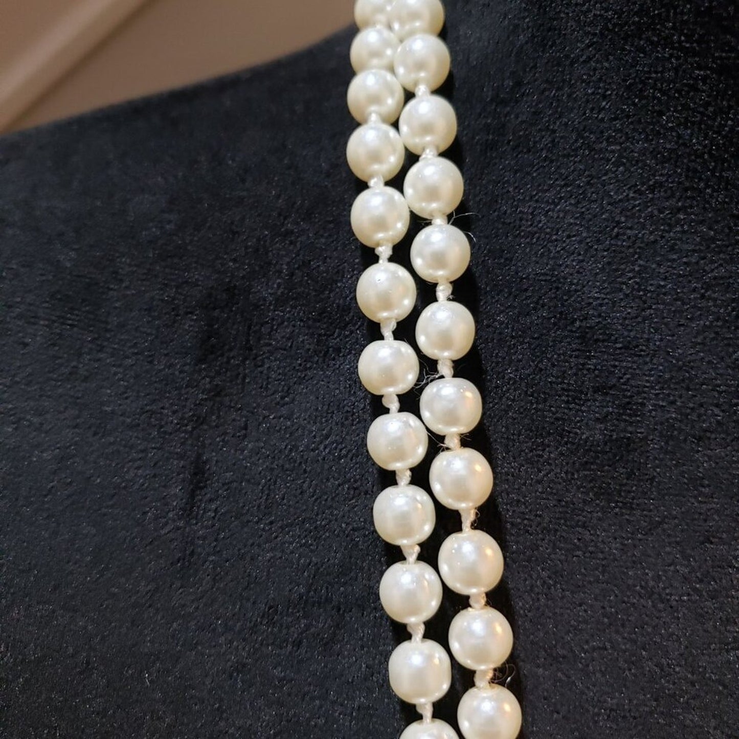 Womens Fashion Ivory Baroque Flapper Pearl Long Statement Necklace Jewelry