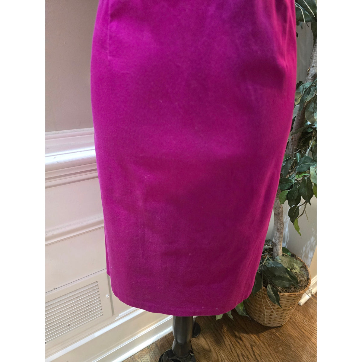 Mossimo Cocktail Pencil Dress Womens SZ 16 Magenta Pink Pleated Scoop Neck Lined