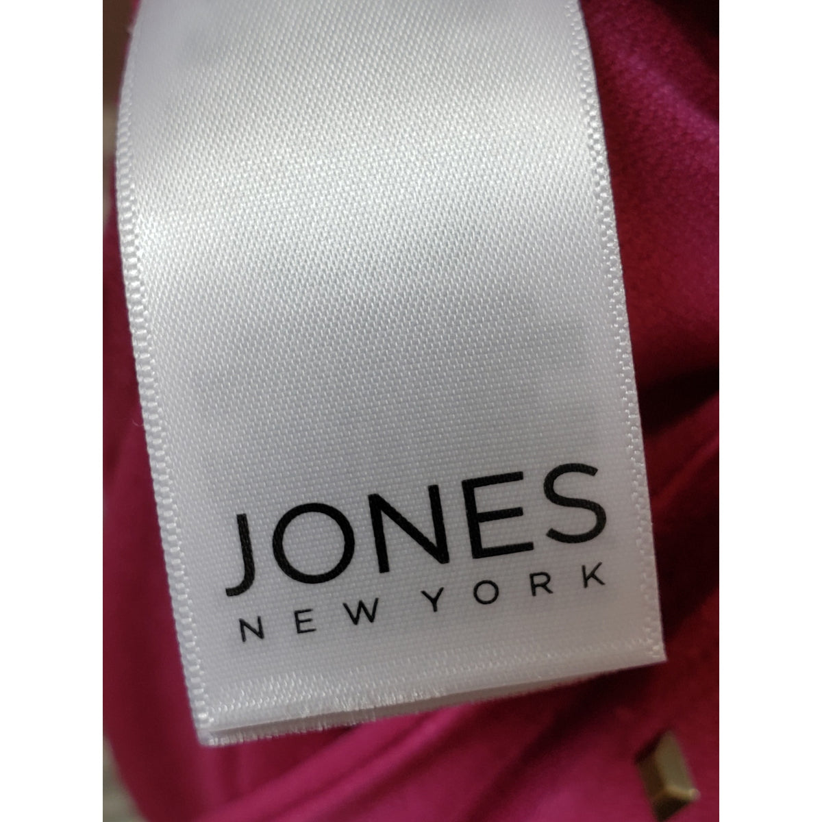Jones New York Sheath Dress Women's Large Pink Studded Slit Sleeve Round Neck
