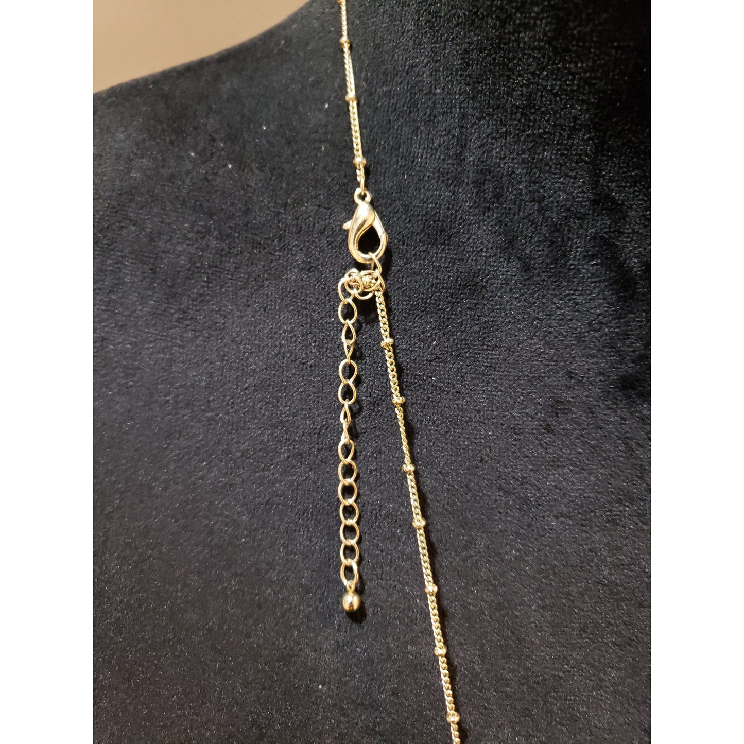 Womens Gold Tone Enamel Bow Crystal Long Owl Necklace with Lobster Clasp