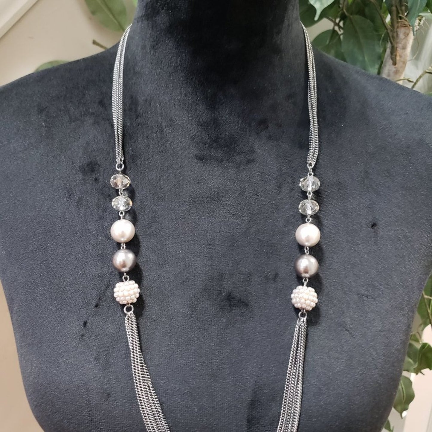 Womens Fashion Multi Beaded Teardrop Necklace Jewellery with Lobster Clasp