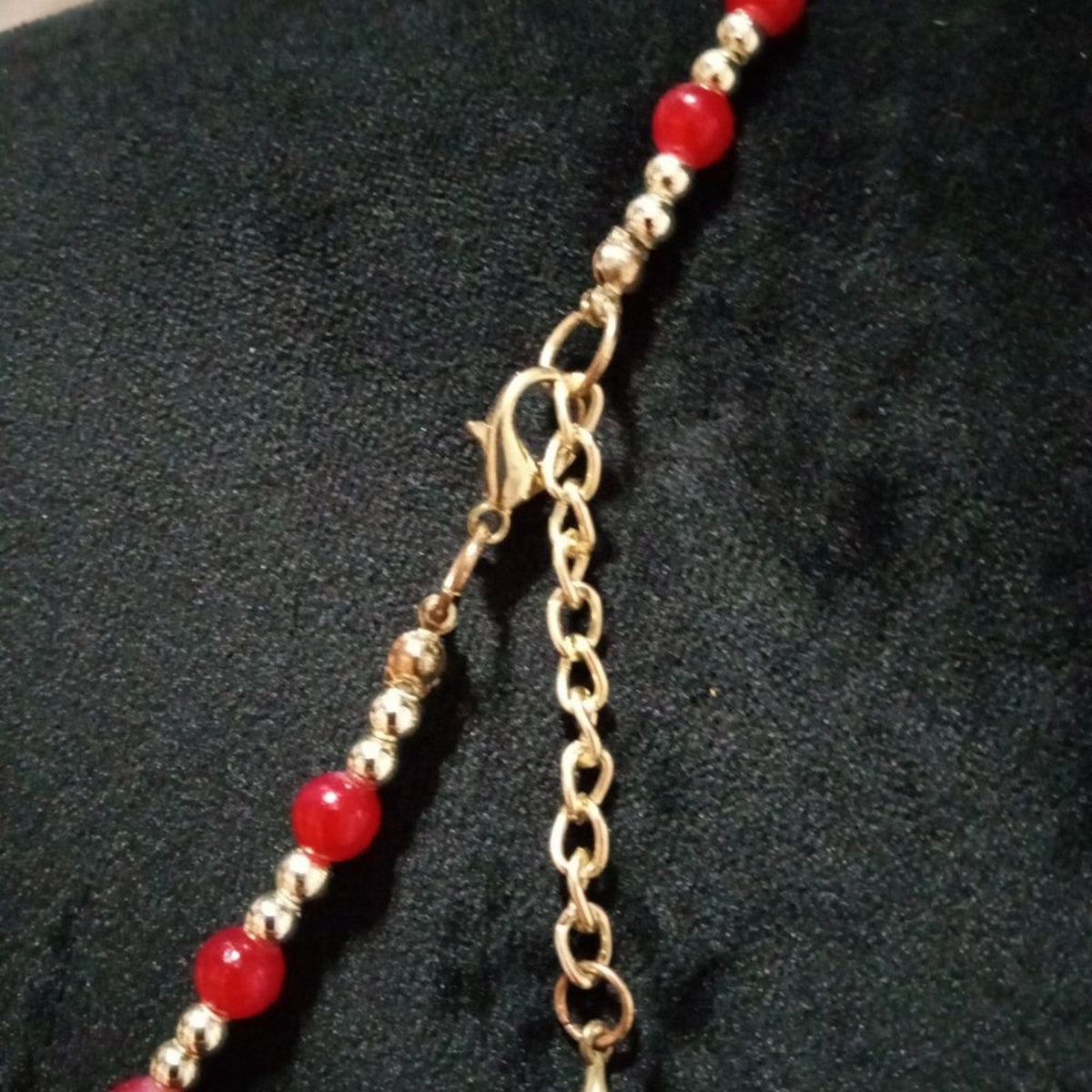 Womens Fashion Chunky Rhinestones Beaded Long Necklace with Lobster Clasp