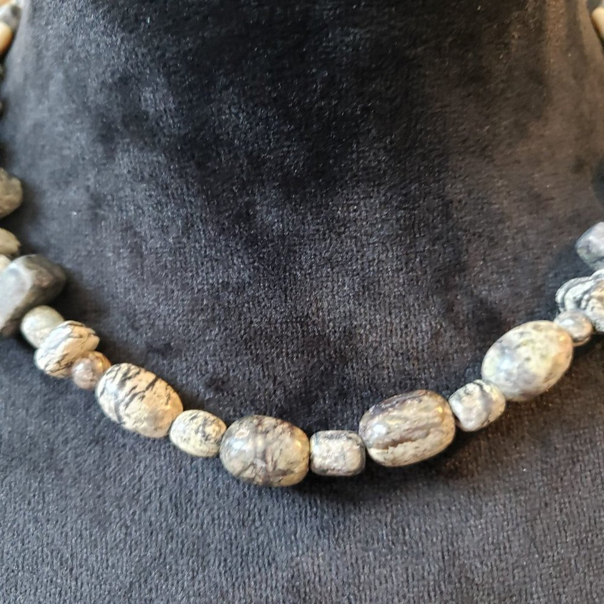 Womens Fashion Old Islamic Underground Beads Collar Necklace with Lobster Clasp