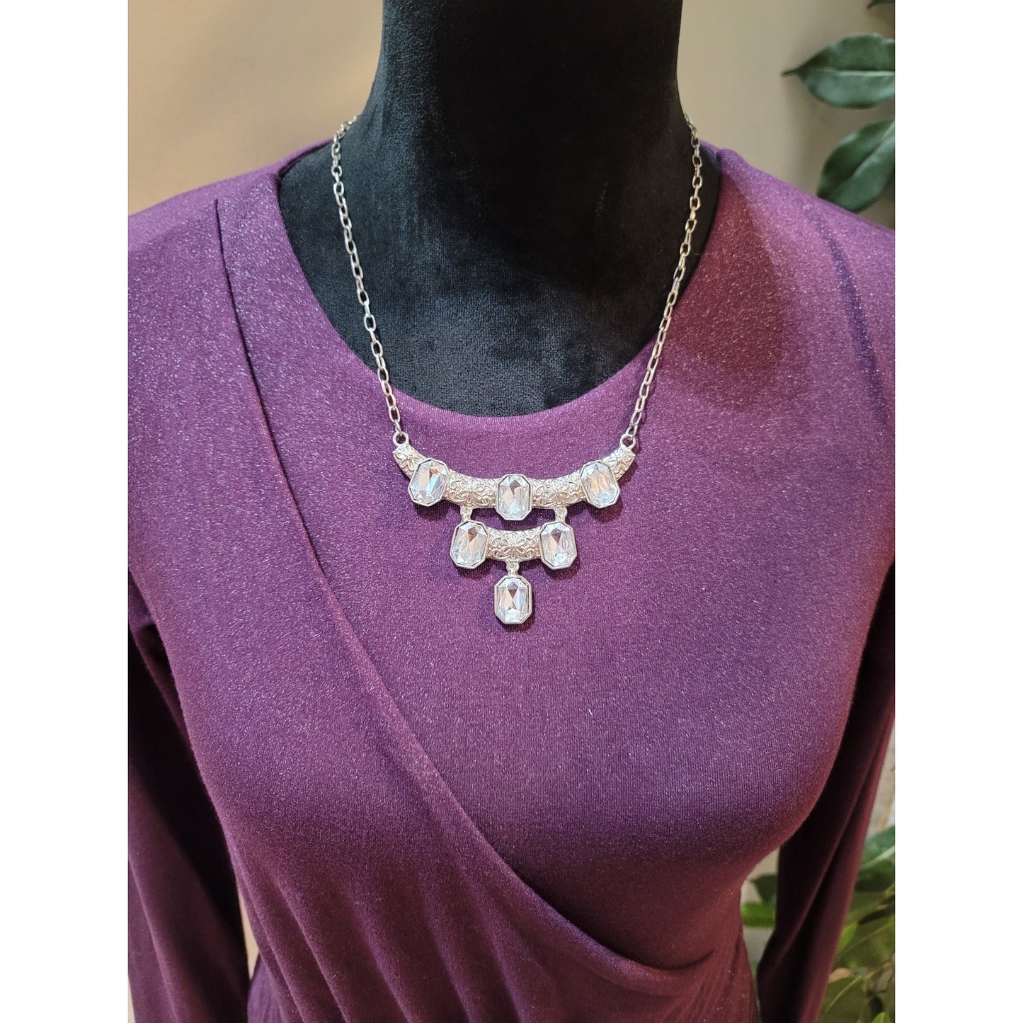 Express Top Women's Size Small Purple Long Sleeves Wrap Stretch Blouse