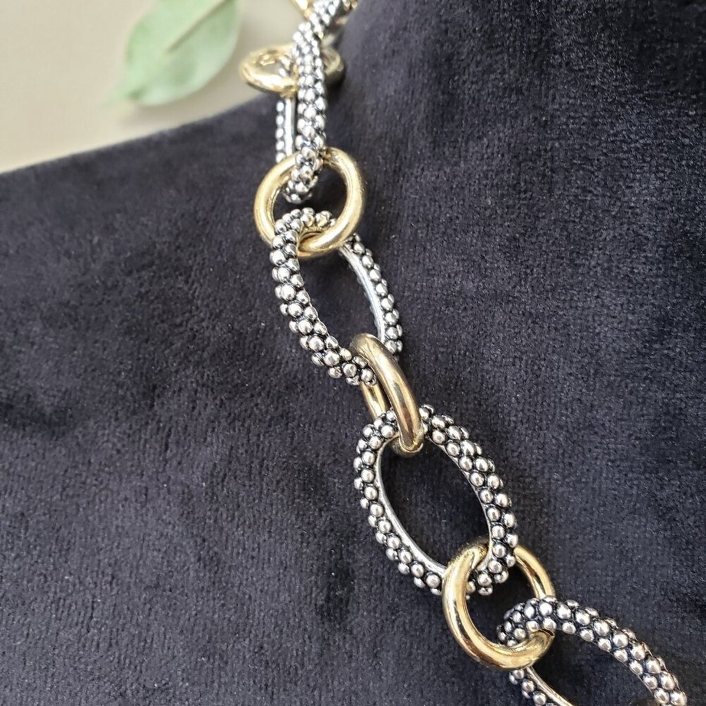 Womens Gold & Silver Tone Gothic Heavy Chain Necklace Jewelry with Lobster Clasp