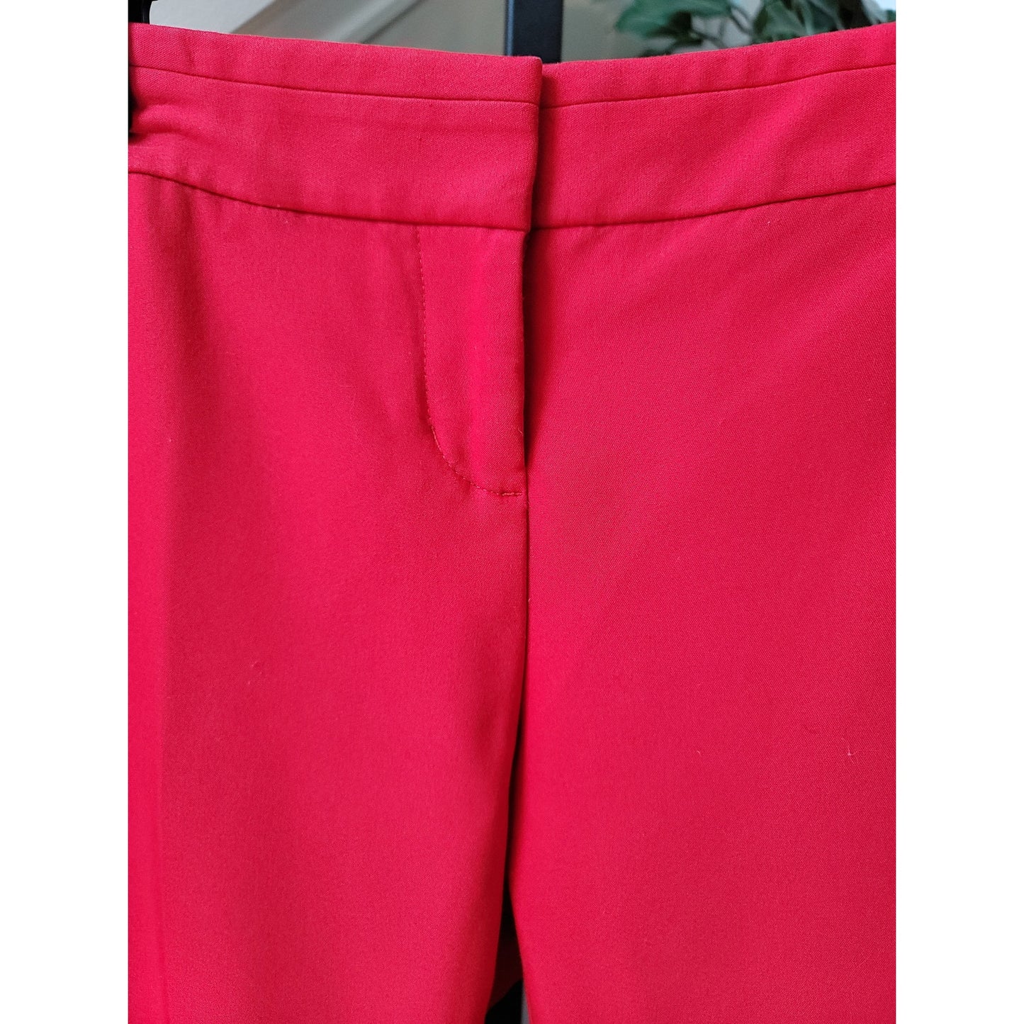 Express Columnist Pants Women's 2R Red Stretch Trousers Slim Fit Work Casual