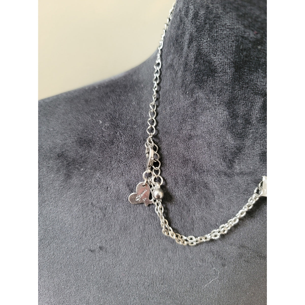 Serena Women's Silver Tone Mesh Net Bib Necklace With Rhinestone Accents