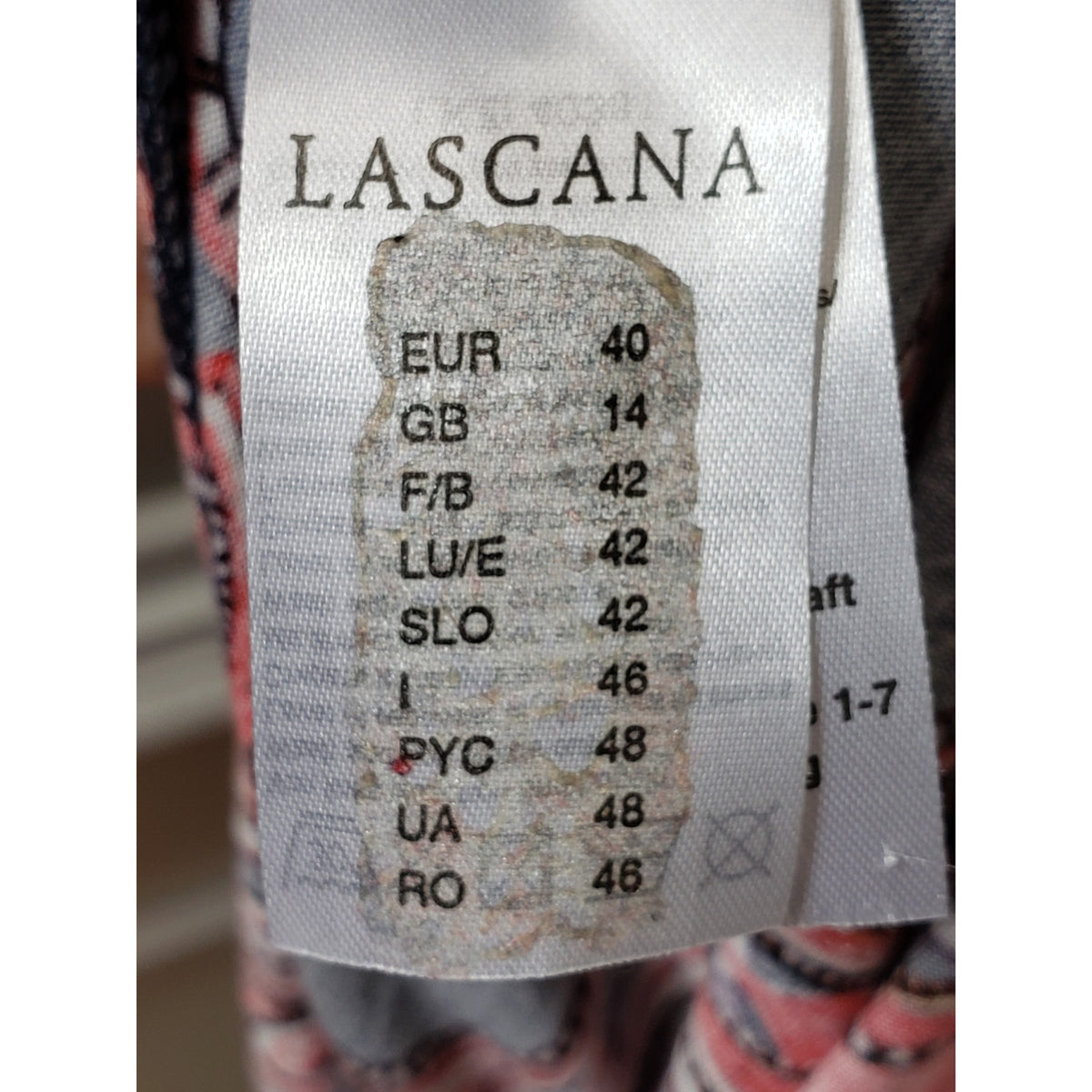Lascana Bodycon Dress Women's Size M Blue Paisley Fitted Round Neck Sleeveless