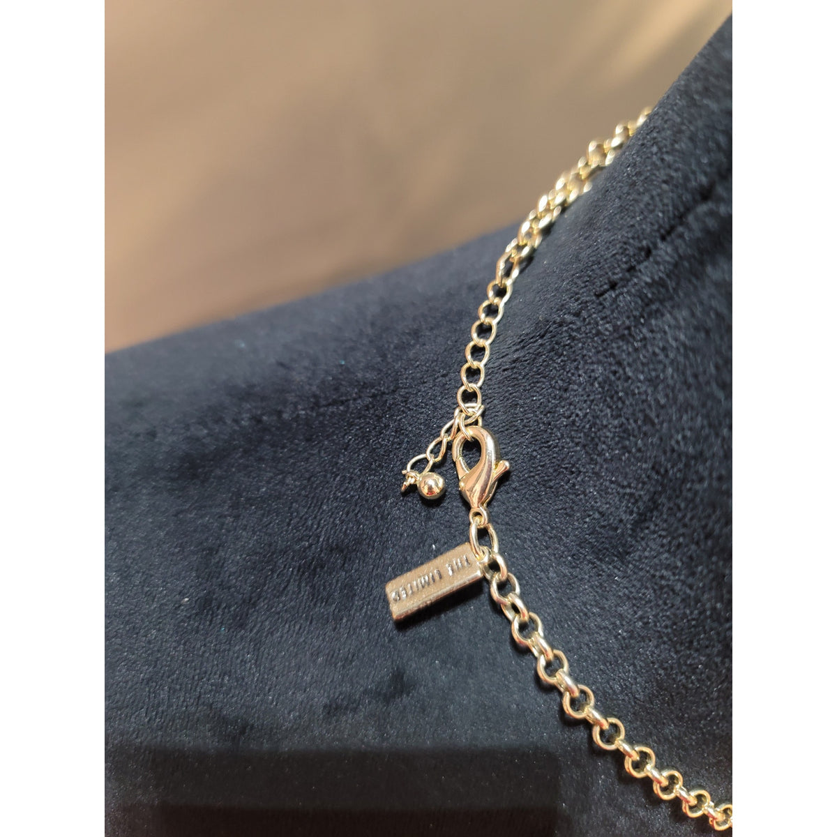 The Limited Women's Gold Chain Necklace With Crystal Pendants And Lobster Claw