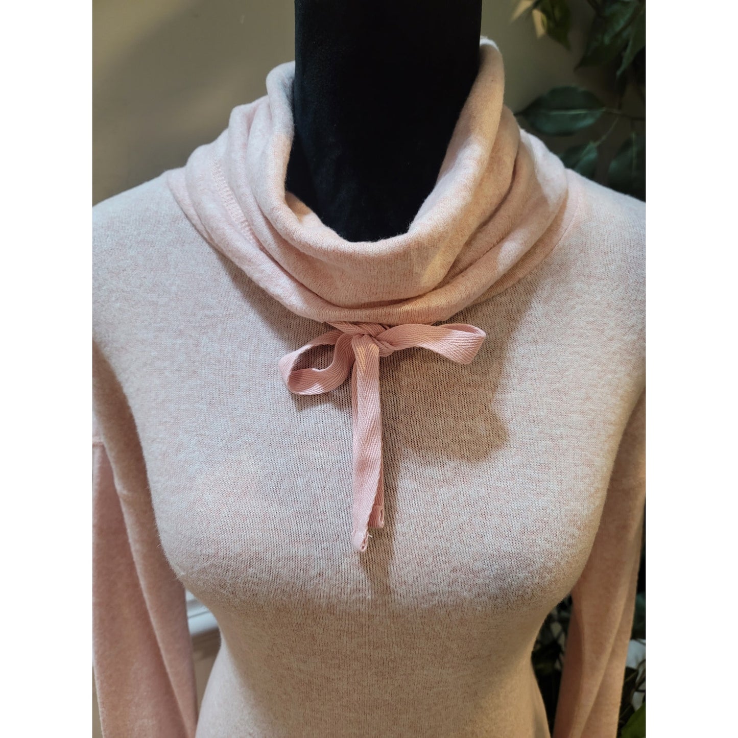Boxercraft Sweater Women's XS Blush Heather Soft Cuddle Cowl Neck Long Sleeves