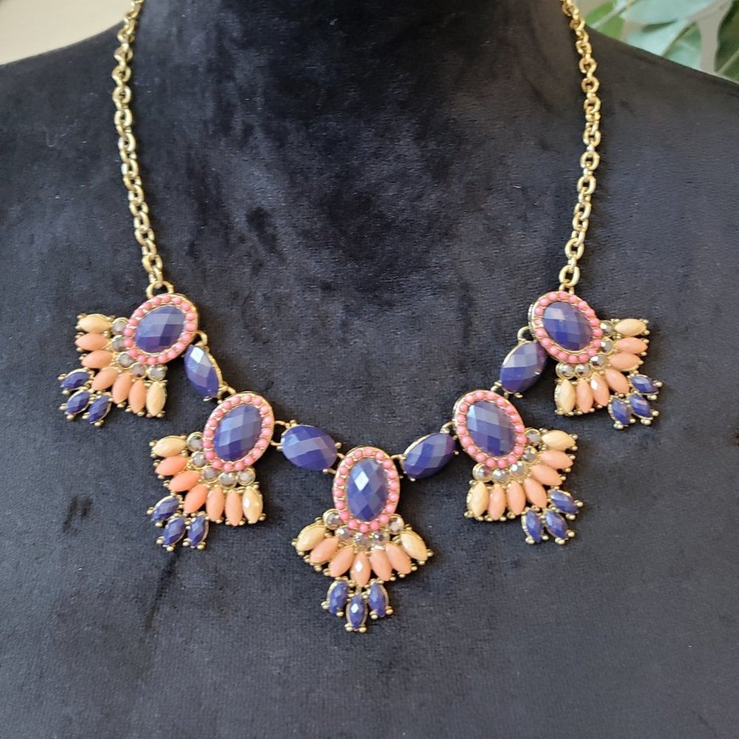 Womens Fashion Multi Small Stones Beaded Collar Necklace with Lobster Clasp