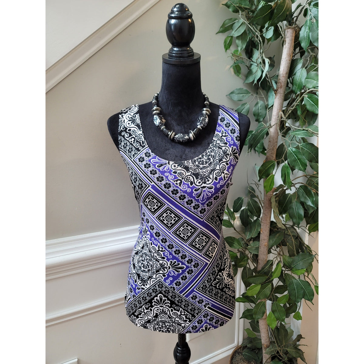Travelers By Chico's Blouse Women's Size XL Multicolor Sleeveless Scoop Neck