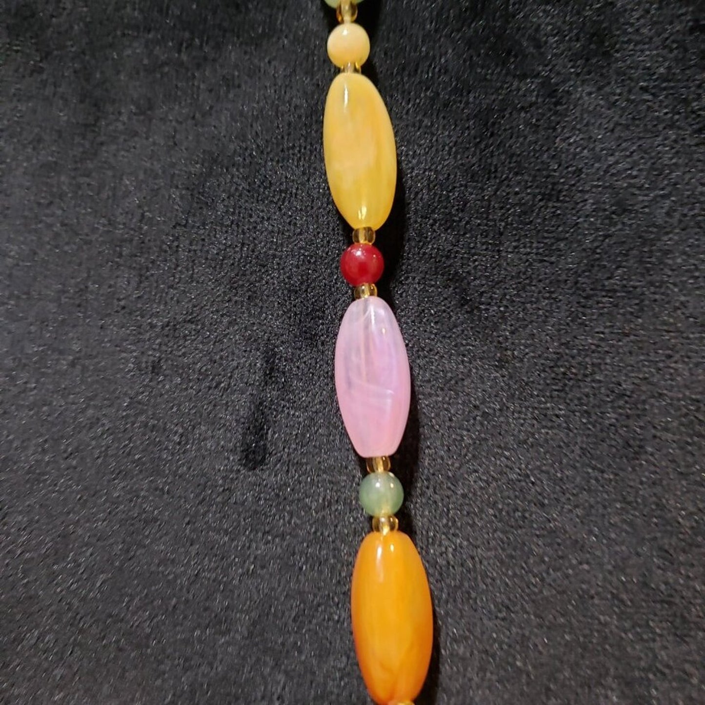Womens Multicolor Mixed Agate Gemstone Necklace Jewelry with Lobster Clasp