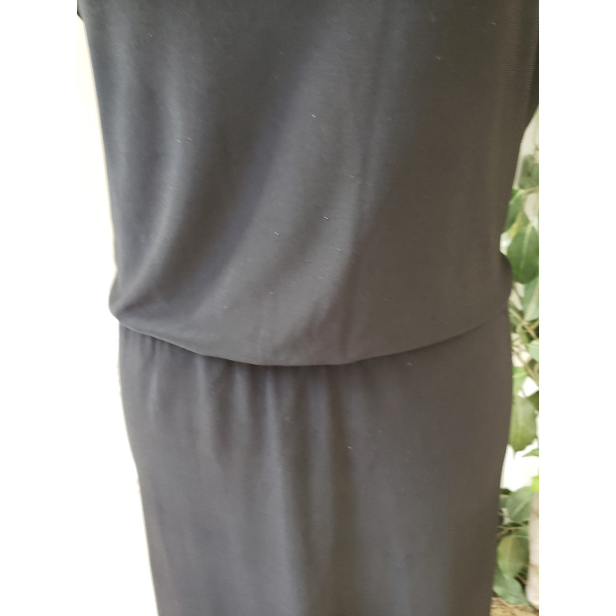 White House Black Market Fit & Flare Dress Womens M Black Embellished Neckline