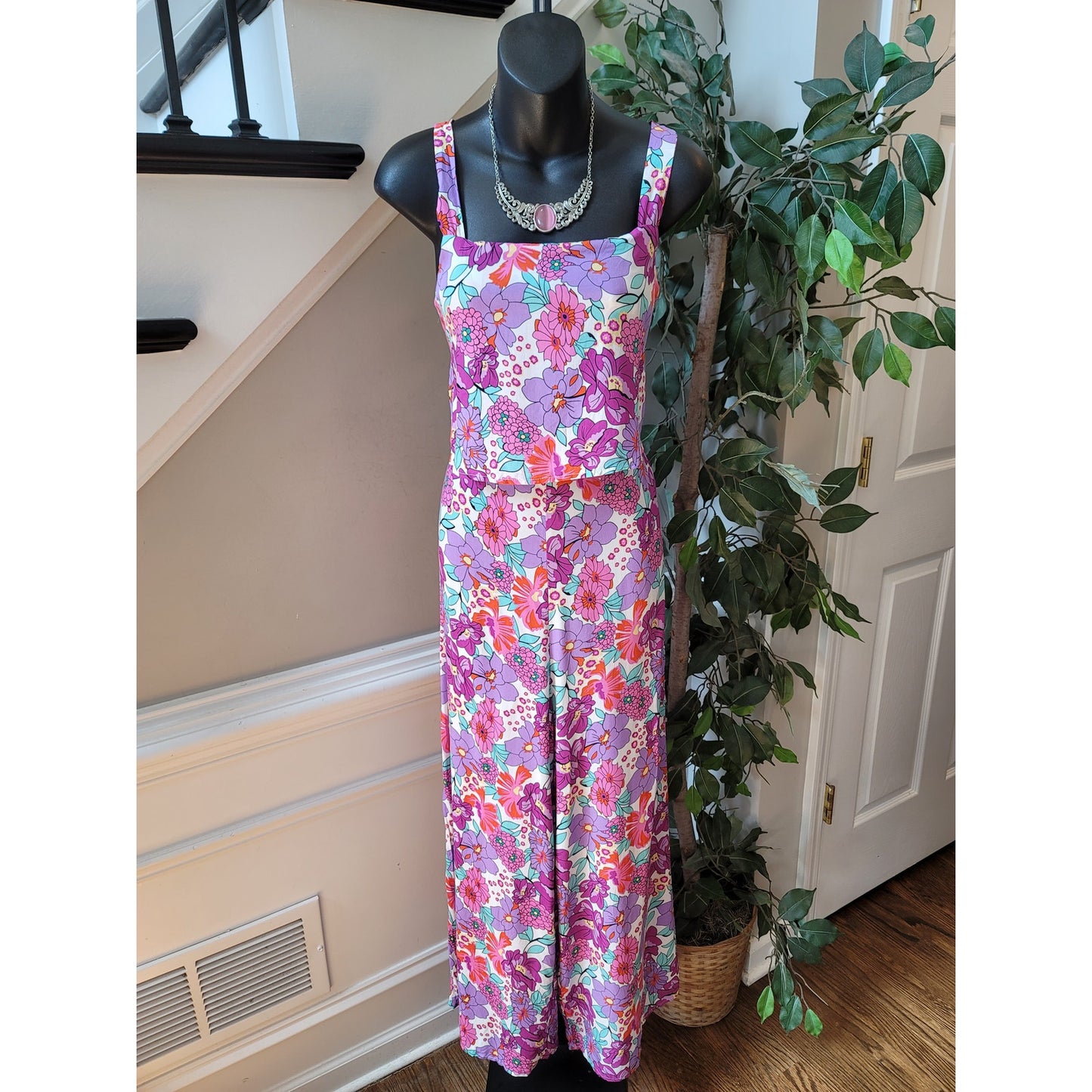 SHEIN Romper Women 8/10 Multicolor Floral Sleeveless Summer Casual Boho