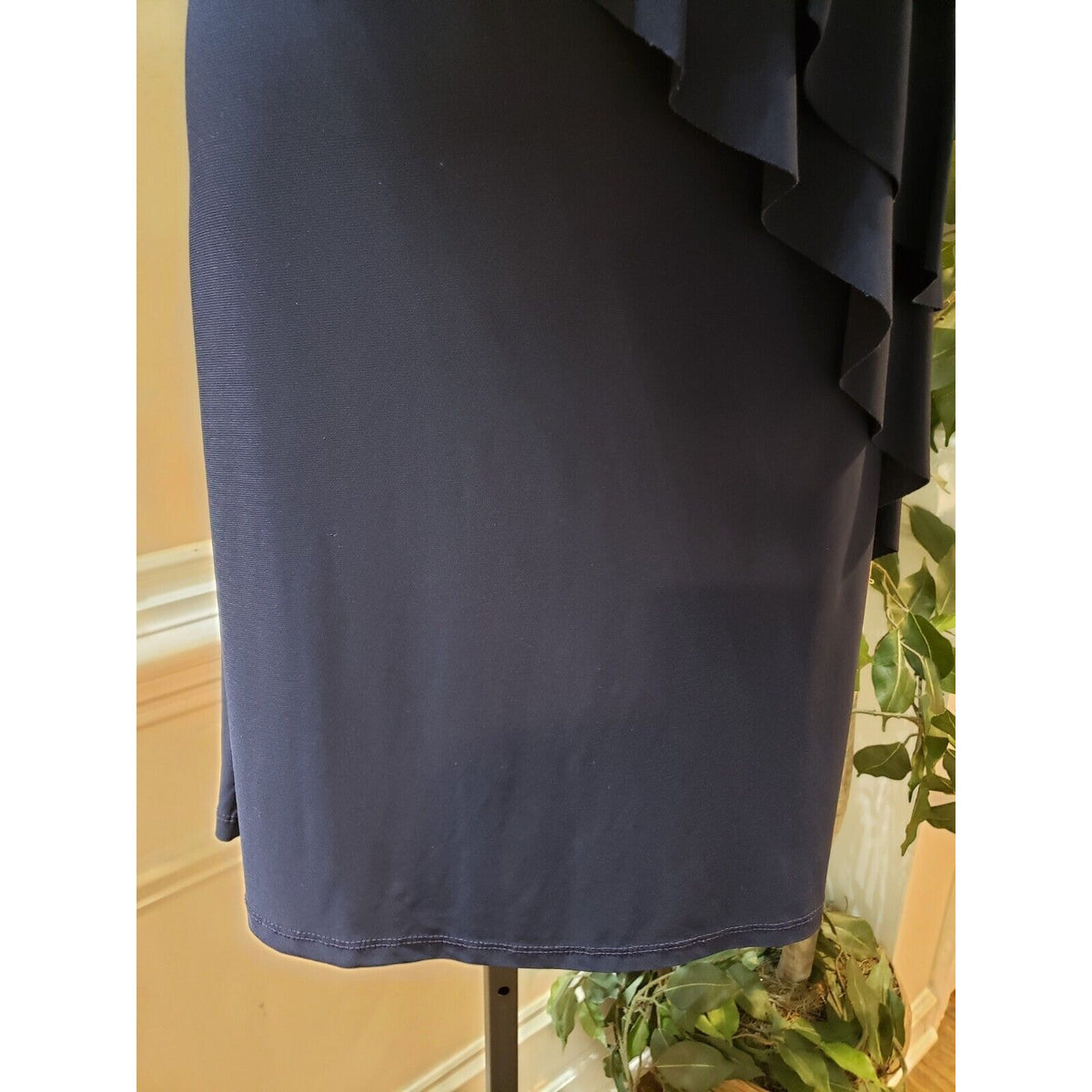 NIC & DOM Women's Blue Floral Scoop Neck Sleeveless Knee Length Dress Size Small