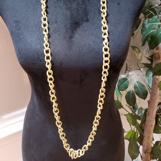 Womens Fashion Gold Tone Lightweight Chain Necklace Jewelry w/ Lobster Clasp