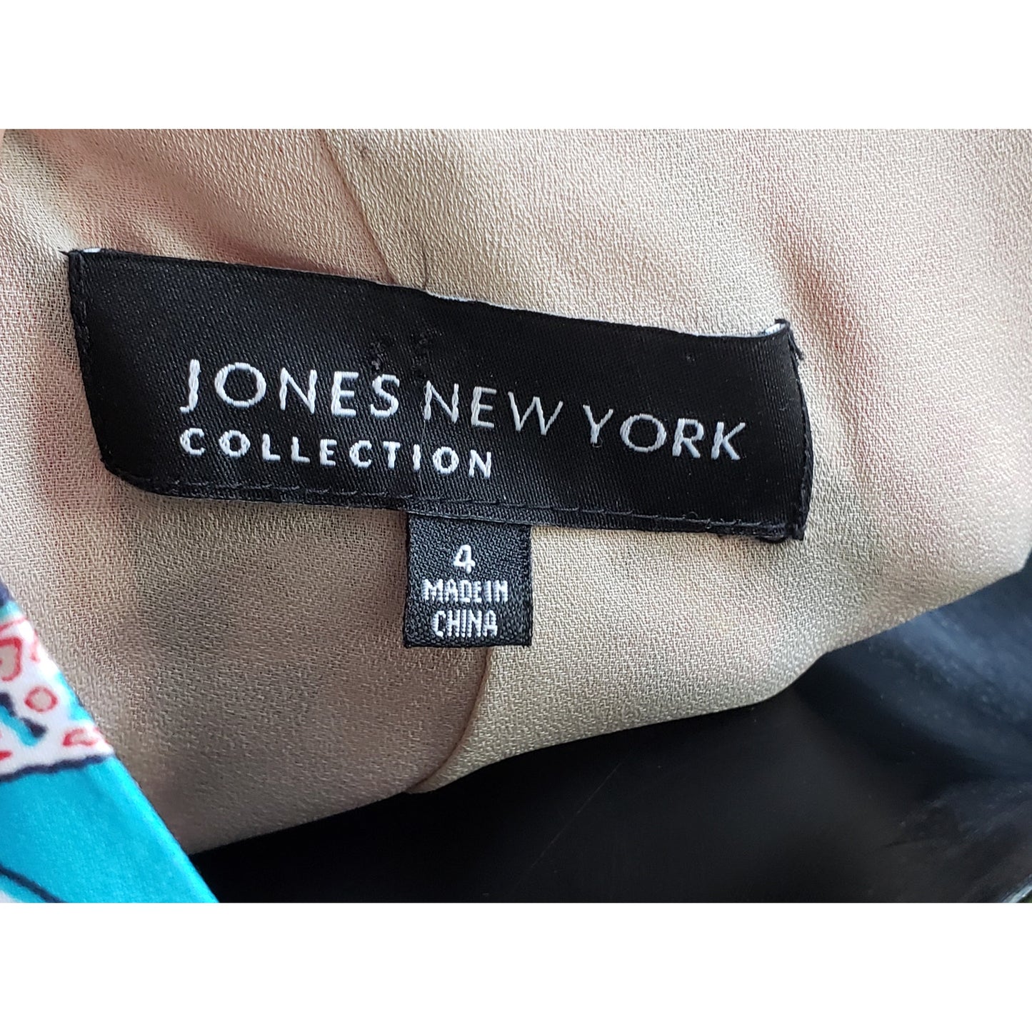 Jones New York Fit & Flare Dress Women 4 Multi Paisley Pleated Sleeveless V-Neck